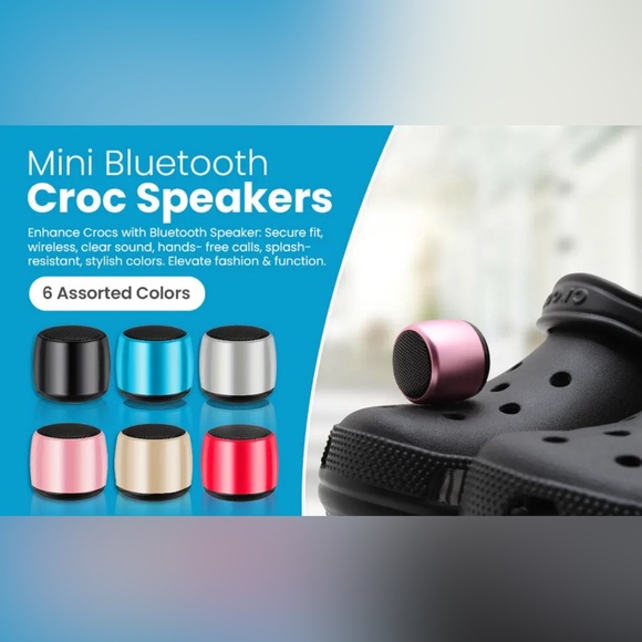 Mini Bluetooth Speaker Croc Charms Wireless (Red) - Picture 3 of 11
